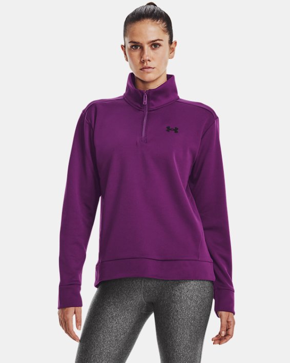Women's Armour Fleece® ¼ Zip, Purple, pdpMainDesktop image number 0